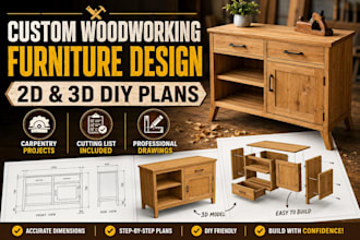 make furniture design, cutting list and woodworking plan