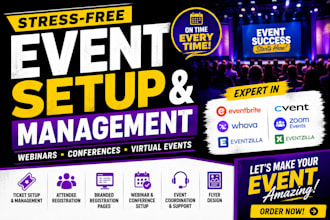 setup and manage webinar virtual events on eventbrite whova eventzilla and cvent