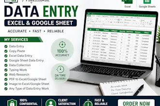 do data entry in excel and google sheets