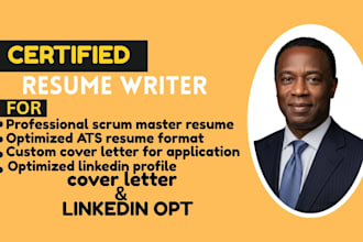 do ats scrum master, product owner and project manager resume