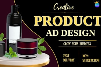 design creative product ad designs using canva