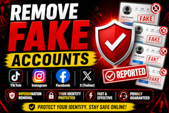 remove fake impersonating accounts from tiktok, instagram, facebook, and twitter