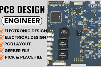 design pcb circuit schematic pcb layout, fabrication gerber, bom, circuit design