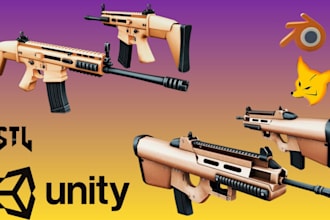create custom 3d roblox guns, weapons, fps gun model for game