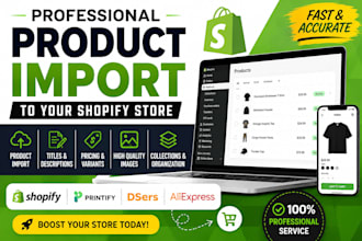 import and upload products to your shopify store