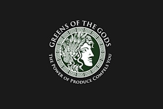 design greens gods micro green farm logo