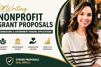 write nonprofit grant proposals, fundraising, government funding applications
