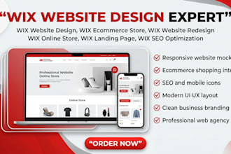 design or redesign wix website and wix ecommerce store