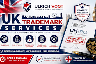 be your trademark attorney and file your UK trademark online with ukipo