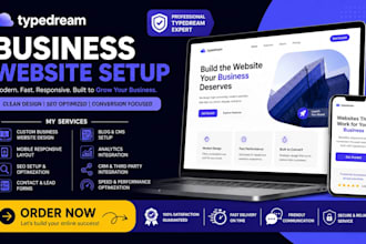 build typedream business website corporate landing page company site
