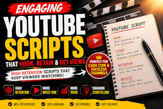 write viral youtube scripts for cash cow channels