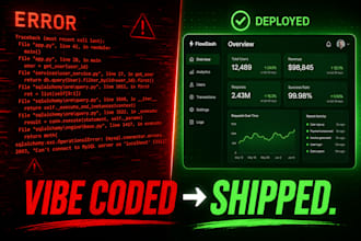 fix your vibe coded app, debug errors, and ship it to production