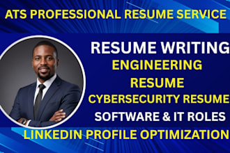 write a pro engineering, tech, cybersecurity, data science and software resume