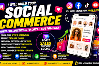 create social commerce shop facebook instagram tiktok shop setup shopify sync