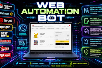 do web automation bot, develop chrome extension, data scraper