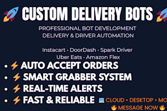 instacart bot amazon driver bot doordash bot spark driver bot uber bot spark bot