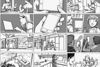 create cinematic storyboards for films commercials and music video