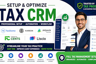 setup taxdome, karbon, jetpack, workflow, financial cents, liscio tax management