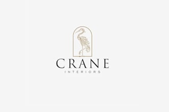 design illustrated crane logo