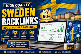 build high quality da sweden backlinks for seo google ranking