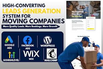 get moving leads trucking transport logistics website freight cargo landing page