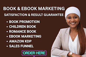 promote your children book, romance and kdp ebook marketing