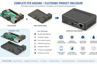 design complete pcb housing and electronic enclosure professionally