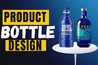 do attractive product label, bottle label and box packaging design