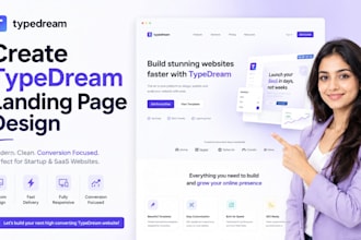 create typedream landing page design typedream startup website saas website