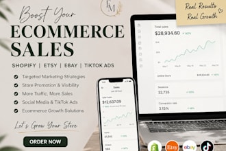 boost ecommorce shopify store etsy ebay shop marketing promotion sales ads