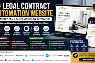 build legal contract automation website whatsapp crm zapier workflow automation