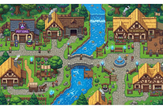 draw 2d top down rpg maker tilesets 16bit godot game maps and pixel art assets