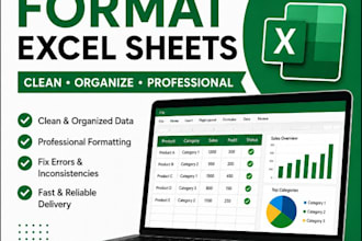 do excel cleanup and formatting