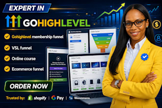 setup gohighlevel membership funnel, vsl funnel, online course, ecommerce funnel
