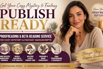 proofread and beta read cozy mystery fantasy manuscript beta reader cozy mystery