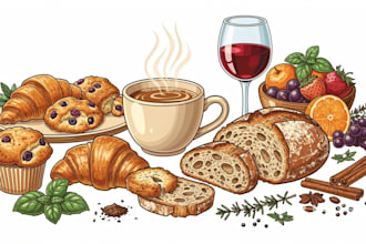 do food and drink illustration