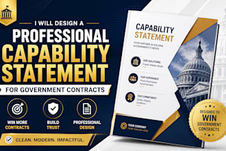 design a capability statement for federal contract bids