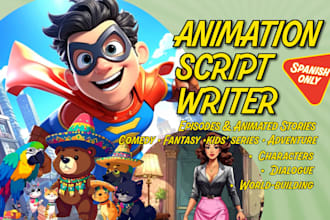 write animation series screenplays and episodes