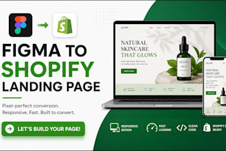figma to responsive shopify landing page