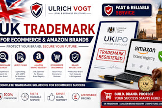 handle UK trademark for ecommerce amazon brand registry ukipo filing and search
