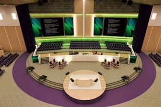 design your church interior and exterior design, stage, auditorium plan