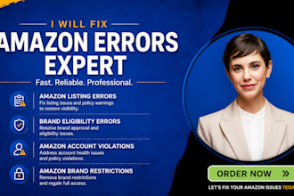 fix amazon errors, listing errors and brand registry violations