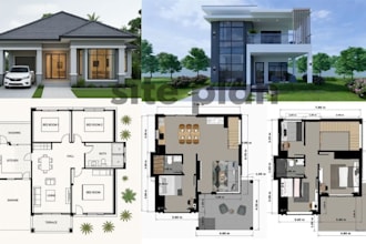 design architectural floor plan, house plan, 2d floor plan blue print