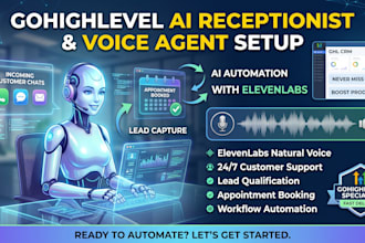 build gohighlevel ai agent setup ai receptionist with elevenlabs voice