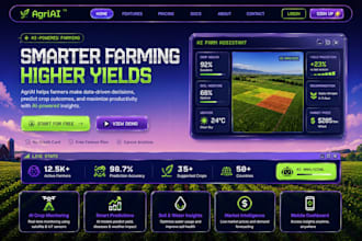 create ai saas y2k landing page farmer wix website, webflow or react,vibe coding