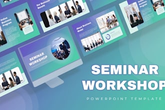 design modern executive coach seminar and workshop google slide presentation