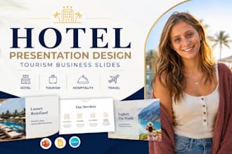 hotel presentation design, tourism business presentation slides