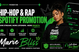 do spotify hiphop rap track promotion, spotify album to boost spotify listeners