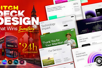 design investor startup business pitch decks or product pitch deck