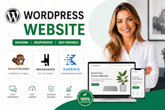 do wordpress website on beaver builder, breakdance, kadence